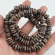 Vintage tibetan yak bone (buffalo) beads beaded necklace 11.5mm