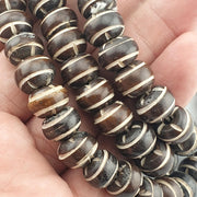 Vintage tibetan yak bone (buffalo) beads beaded necklace 11.5mm