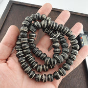 Vintage tibetan carving yak bone (buffalo) beads beaded necklace 11mm