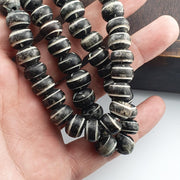 Vintage tibetan carving yak bone (buffalo) beads beaded necklace 11mm