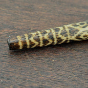 Rare pattern large south asian burmese old palmwood pyu pumtek amulet bead