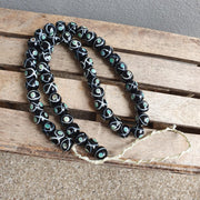 Vintage venerano art eye pattern beads 12-13mm glass beads necklace.