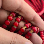 7mm-7.5mm Antique Venetian Cranberry Red White Heart Trade Beads Strands