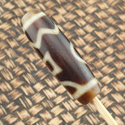 Sky earth eyes unique pattern himalayan tibetan agate dzi bead amulet