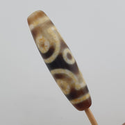 Circle 6 eyes in eyes unique pattern himalayan tibetan agate dzi bead amulet