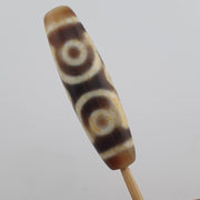 Circle 6 eyes in eyes unique pattern himalayan tibetan agate dzi bead amulet
