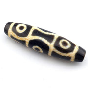 Vintage 6-Eye Dzi Bead Amulet: Himalayan Tibetan Agate
