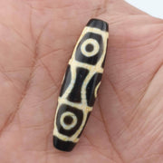 Vintage 6-Eye Dzi Bead Amulet: Himalayan Tibetan Agate