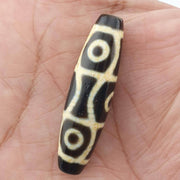Vintage 6-Eye Dzi Bead Amulet: Himalayan Tibetan Agate