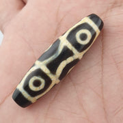 Vintage 6-Eye Dzi Bead Amulet: Himalayan Tibetan Agate