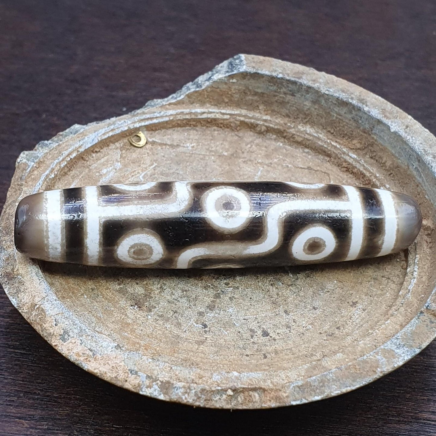 Himalayan tibetan 9 eyes pattern agate dzi bead spiritual amulet bead