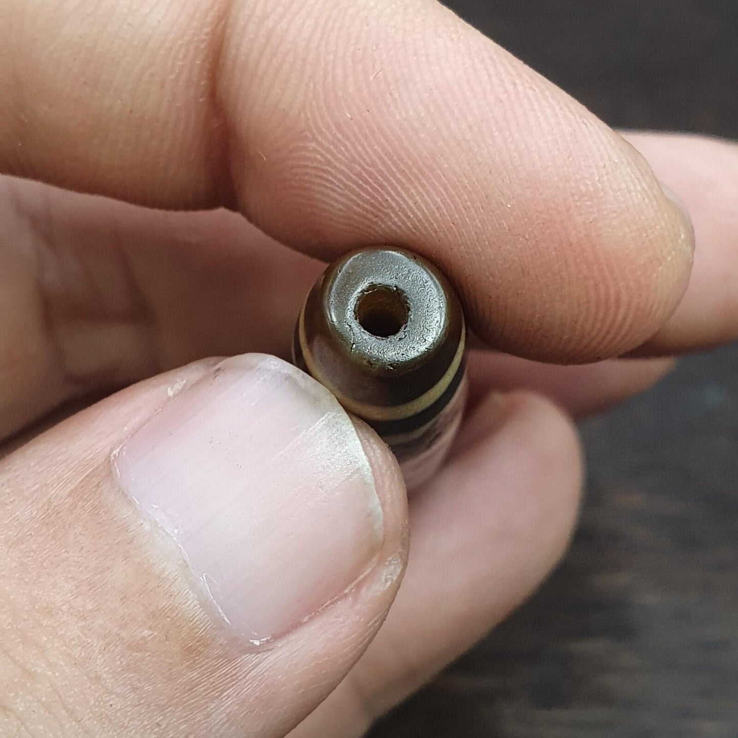 Very unique 5 eyes old himalayan indo tibetan agate dzi bead rare pattern