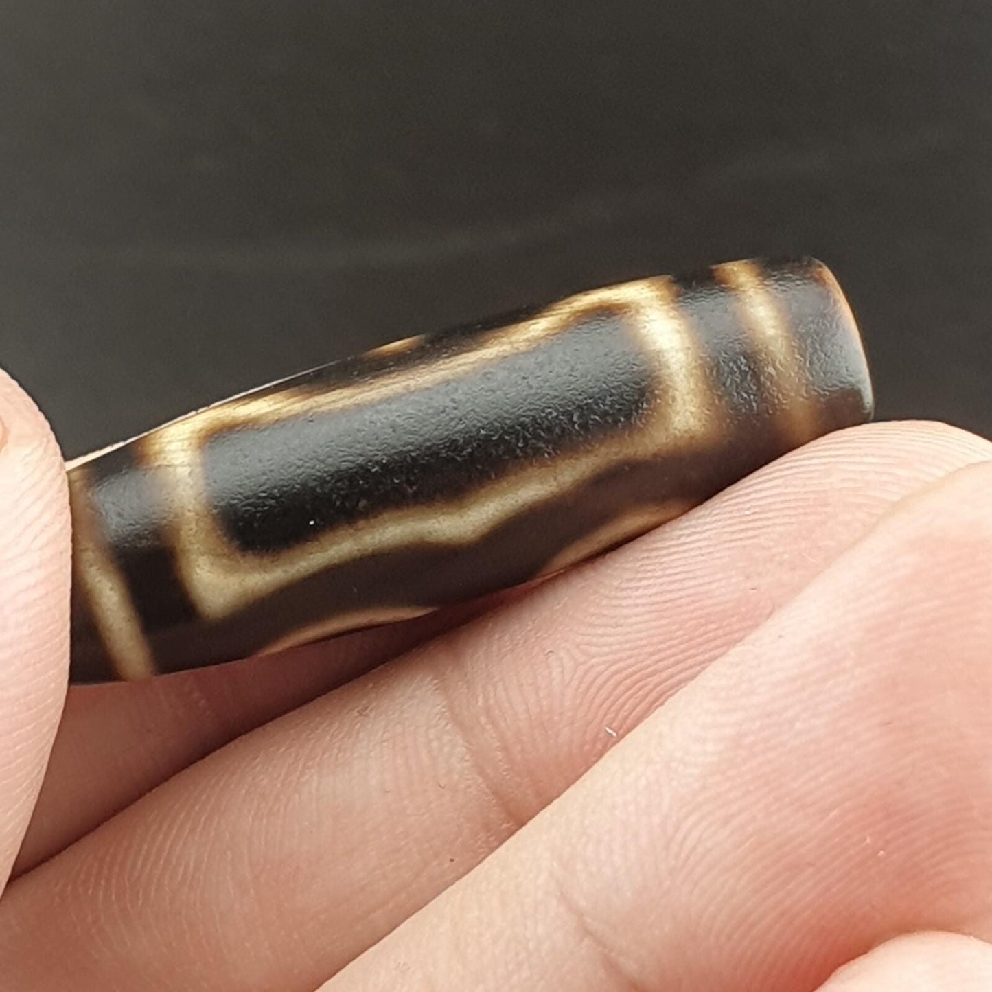 4 eyes unique pattern totem tibetan old agate dzi bead amulet pendant