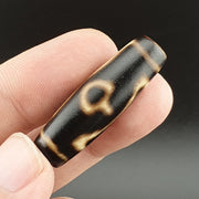 4 eyes unique pattern totem tibetan old agate dzi bead amulet pendant