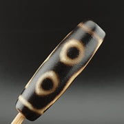 4 eyes unique pattern totem tibetan old agate dzi bead amulet pendant