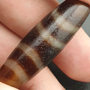 Vintage old himalayan indo tibetan rare 4 stripes eye dzi agate amulet bead