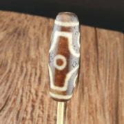 Himalayan tibetan 6 eyes pattern antique agate dzi bead spiritual amulet bead