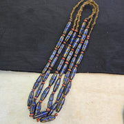 Beaded Strand With, Antique Venetian Style Necklace | Handmade Gabri Glass Beads | 22 Inch
