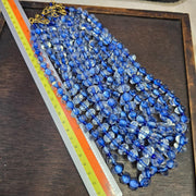 Vintage Blown Lampwork Glass Beads Necklace - Handmade Triangle Shape, Rare . & Unique Craft Jewelry