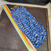 Vintage Blown Lampwork Glass Beads Necklace - Handmade Triangle Shape, Rare . & Unique Craft Jewelry
