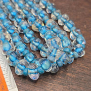 Vintage Lampwork Glass Bead Necklace: Handmade Triangle Pendant, Boho Chic