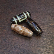 Lot 3 tibetan nepalese dzi beads agate bead black agate   tbl-3
