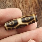 Vintage Tibetan Dzi Bead 6 Eyes Agate Stone Amulet Indo Himalayan Protection Charm