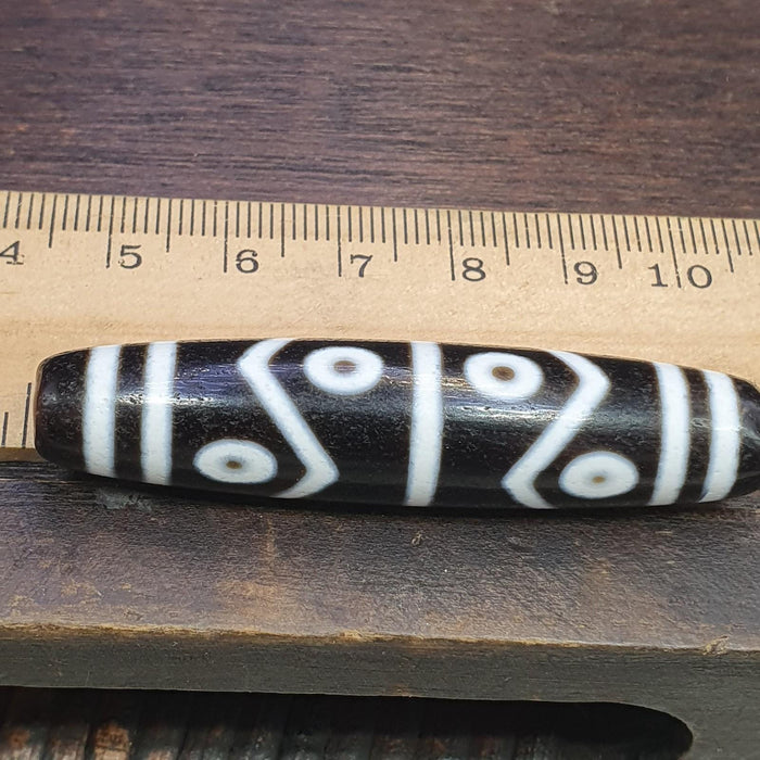 Himalayan tibetan 8 eyes pattern agate dzi bead spiritual amulet bead