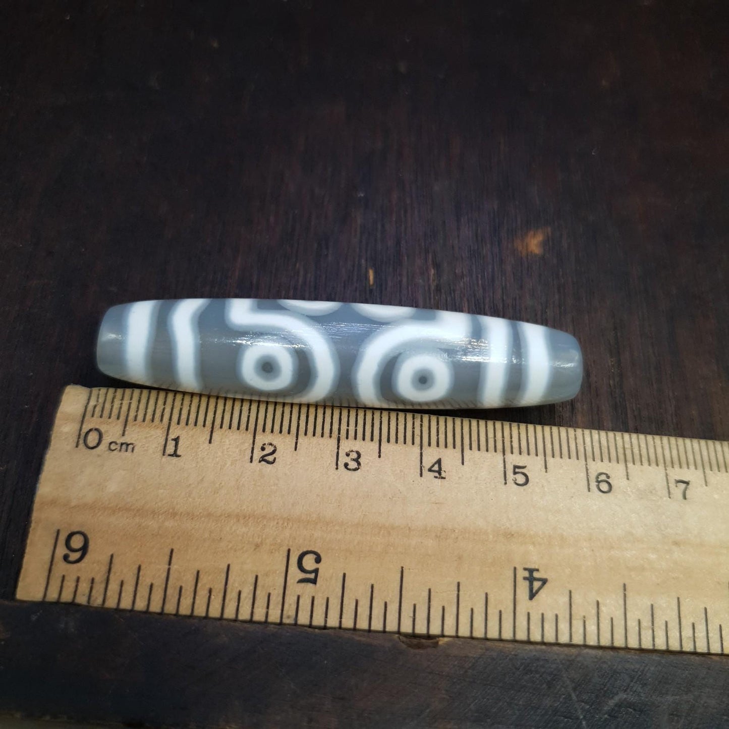 Tibetan 7 Eyes Dzi Bead: Agate Amulet for Protection & Clarity