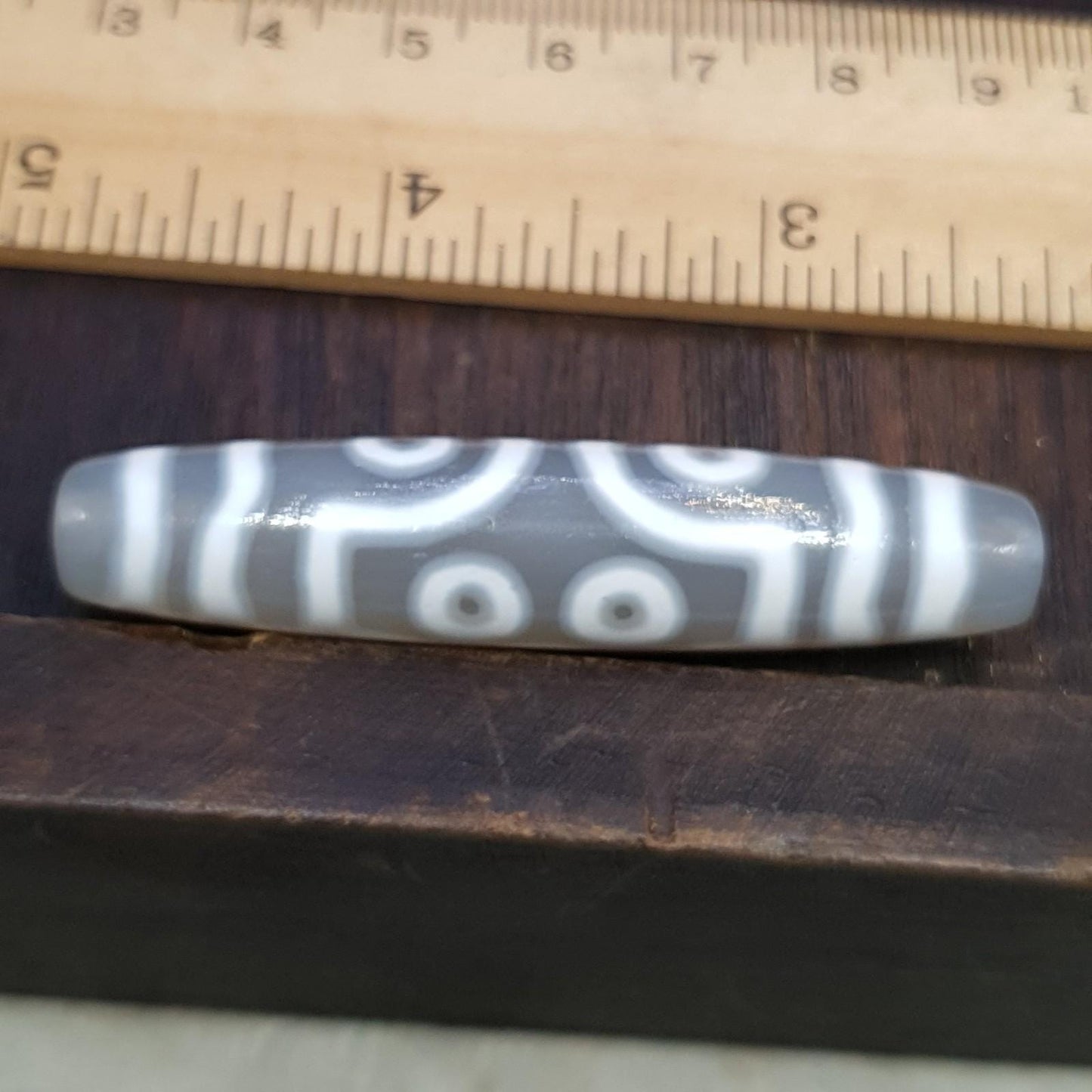 Tibetan 7 Eyes Dzi Bead: Agate Amulet for Protection & Clarity
