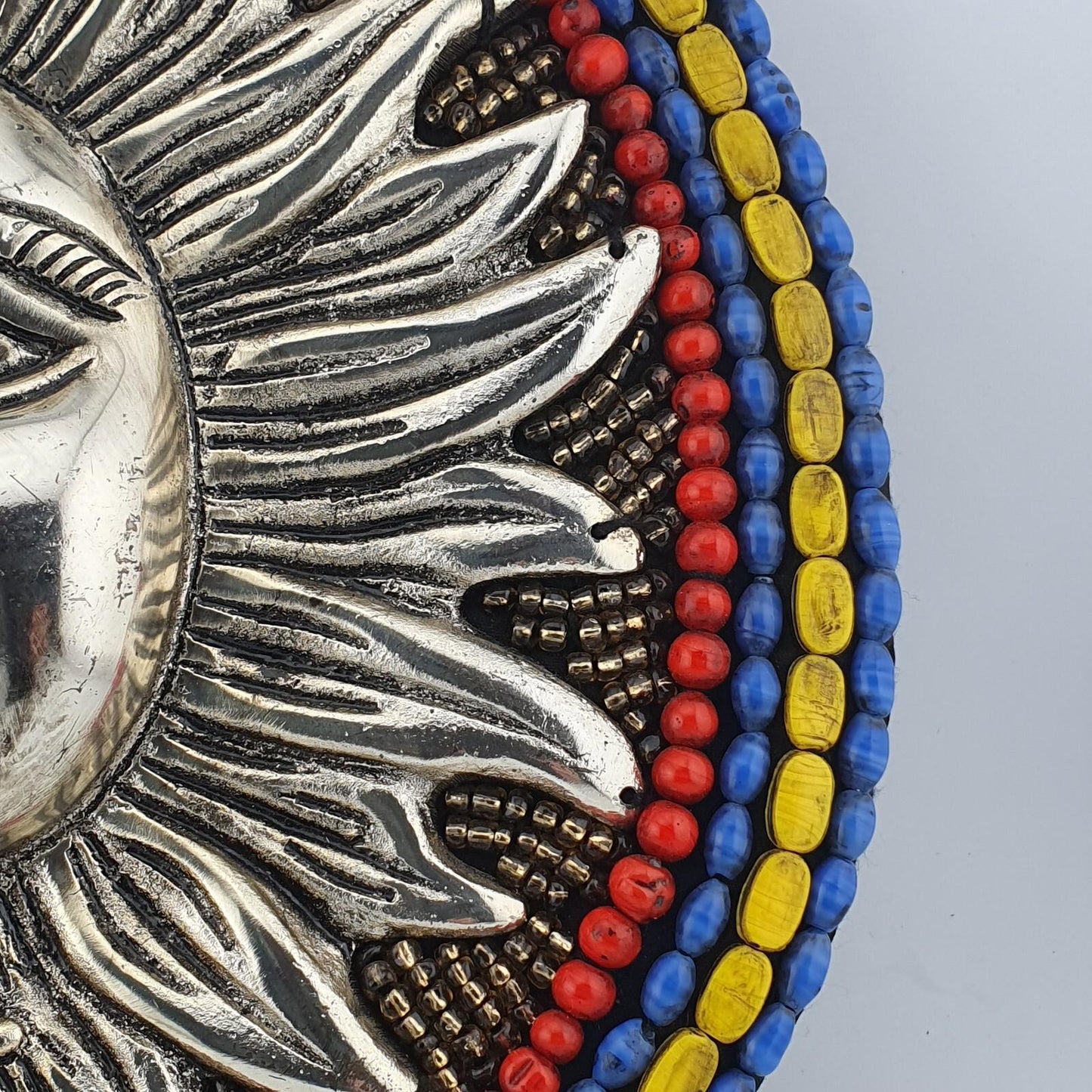 Handmade beaded sun & moon wall hanging ideal forspiritual eclectic-themed space
