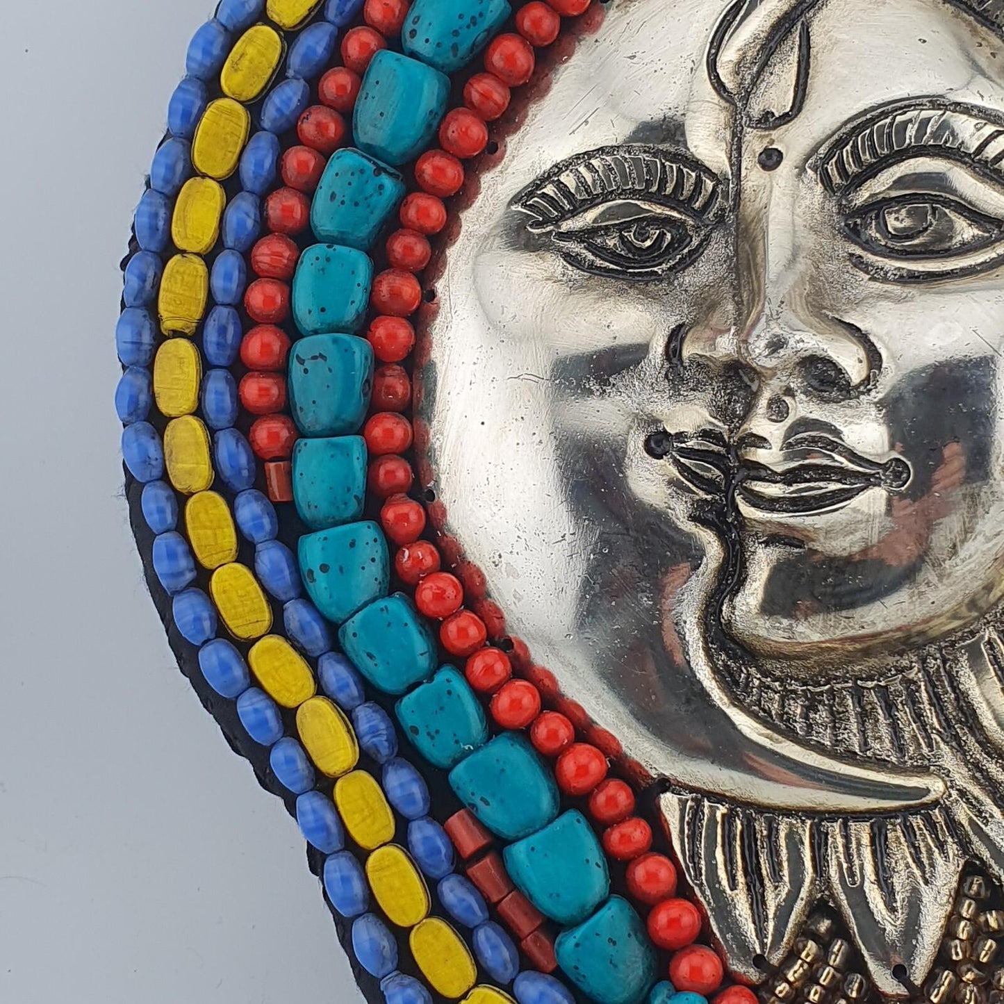 Handmade beaded sun & moon wall hanging ideal forspiritual eclectic-themed space