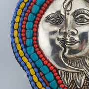 Handmade beaded sun & moon wall hanging ideal forspiritual eclectic-themed space