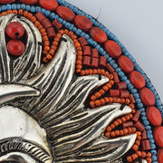Handmade beaded sun & moon wall hanging ideal for bohemian, spiritual