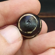 Antique tibetan agate 4 lines goat eyes dzi bead