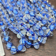 Vintage Blown Lampwork Glass Beads Necklace - Handmade Triangle Shape, Rare . & Unique Craft Jewelry