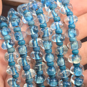 Vintage Lampwork Glass Bead Necklace: Handmade Triangle Pendant, Boho Chic
