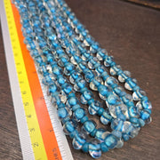 Vintage Lampwork Glass Bead Necklace: Handmade Triangle Pendant, Boho Chic