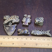 Lot 6 south asian burmese old pyu pumtek animal figurine stone beads pendants