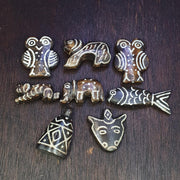 Lot 8 south asian burmese old pyu pumtek animal figurine stone beads pendants