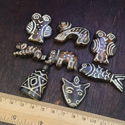Lot 8 south asian burmese old pyu pumtek animal figurine stone beads pendants