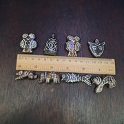 Lot 8 south asian burmese old pyu pumtek animal figurine stone beads pendants