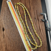 Vintage Venetian Yellow Chevron Glass Beads: 22-Inch Jewelry Supply Strand