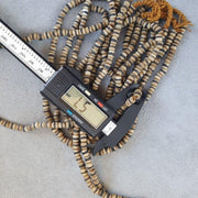 Old African White, Vintage Striped Bead Necklace | Handmade Glass Beads | Ethnic Statement Strand