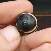 Antique tibetan agate 4 lines goat eyes dzi bead