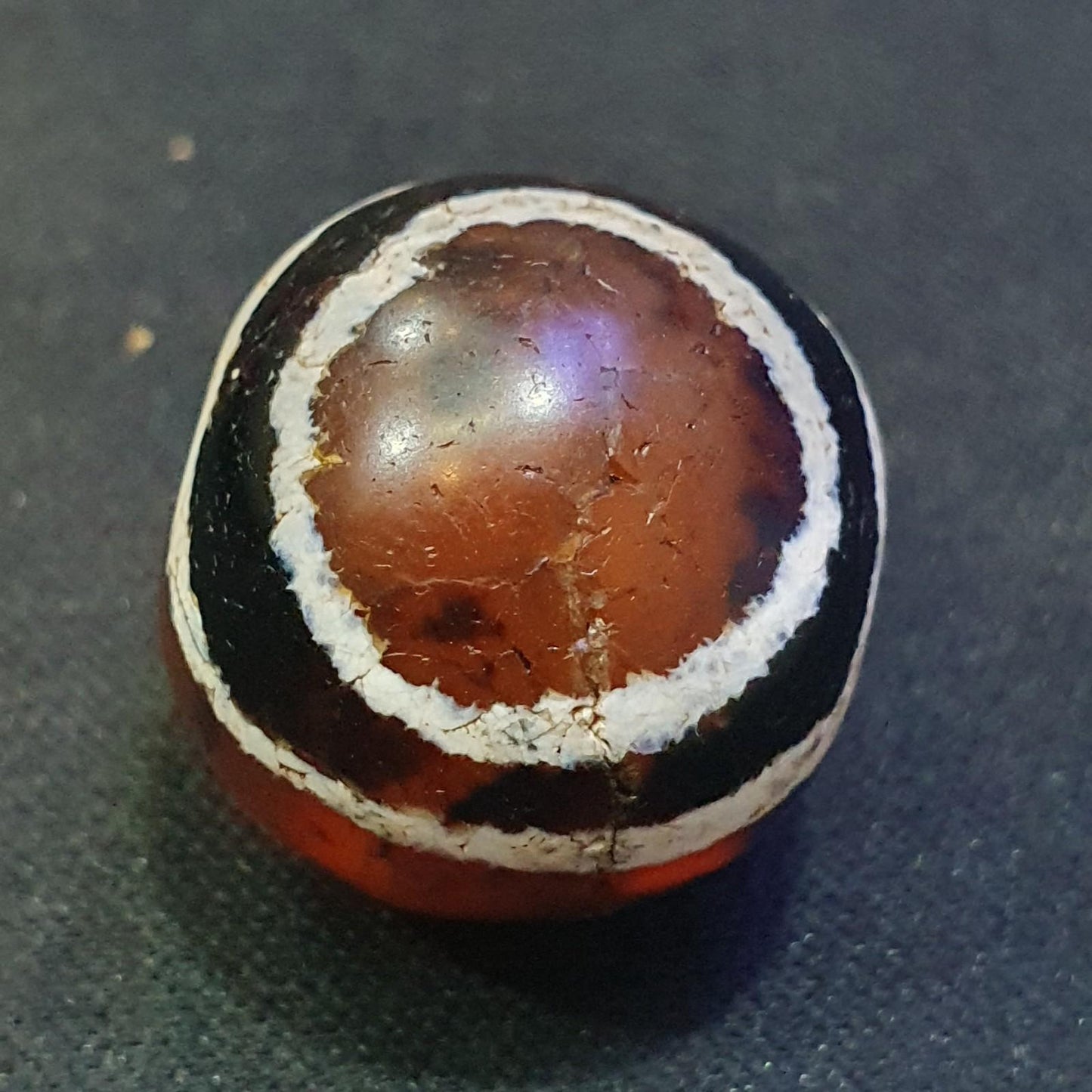 Eta-25 antique tibetan etched agate bead decorated carnelian beads