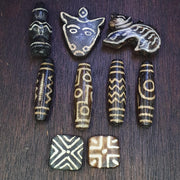 Lot 9 south asian burmese old pyu pumtek stone very rare dzi beads pendants