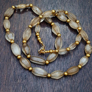 Tibetan antique himalayan crystal quartz rosary necklace spiritual healing beads