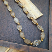 Tibetan antique himalayan crystal quartz rosary necklace spiritual healing beads