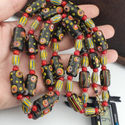Vintage African Style Chevron Glass Bead Necklace, Gabri Eyes
